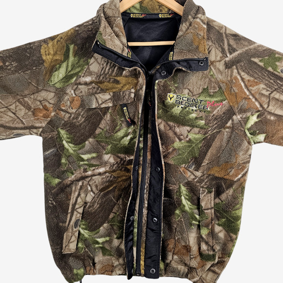 Scent Blocker Plus Protect XT Med Camo Fleece Jacket Outdoor Hunting Windblocker - Picture 1 of 11